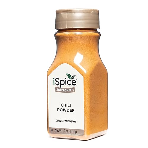 iSpice Polvo de chile premium, puro y fresco, especias esenciales de cocina, 5 onzas (4.97 oz)