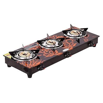 3 burner gas stove surya crystal
