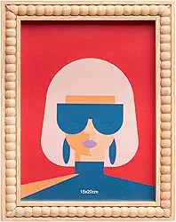 LYOR - Porta-Retrato de Mdf Balls Natural 10cm x 15cm