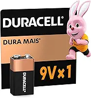 Duracell Bateria Alcalina 9V Ideal – Para Detectores de Fumaça e Microfones sem Fio