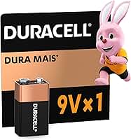 Duracell Bateria Alcalina 9V Ideal – Para Detectores de Fumaça e Microfones sem Fio