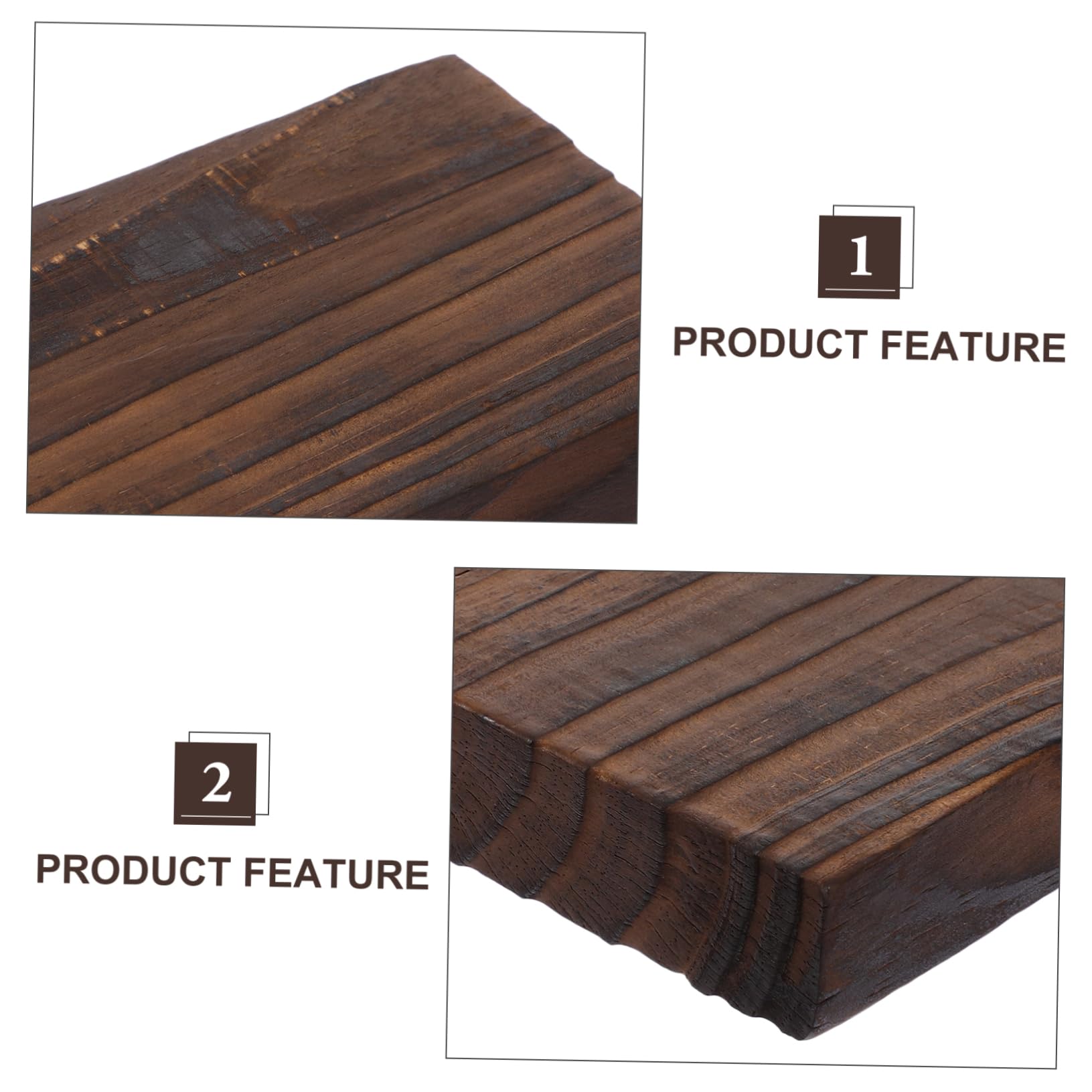 GOOHOCHY Carbonized Wood Board Aquarium Decor Fish Tank Landscape Wood Prop Aquatic Scene