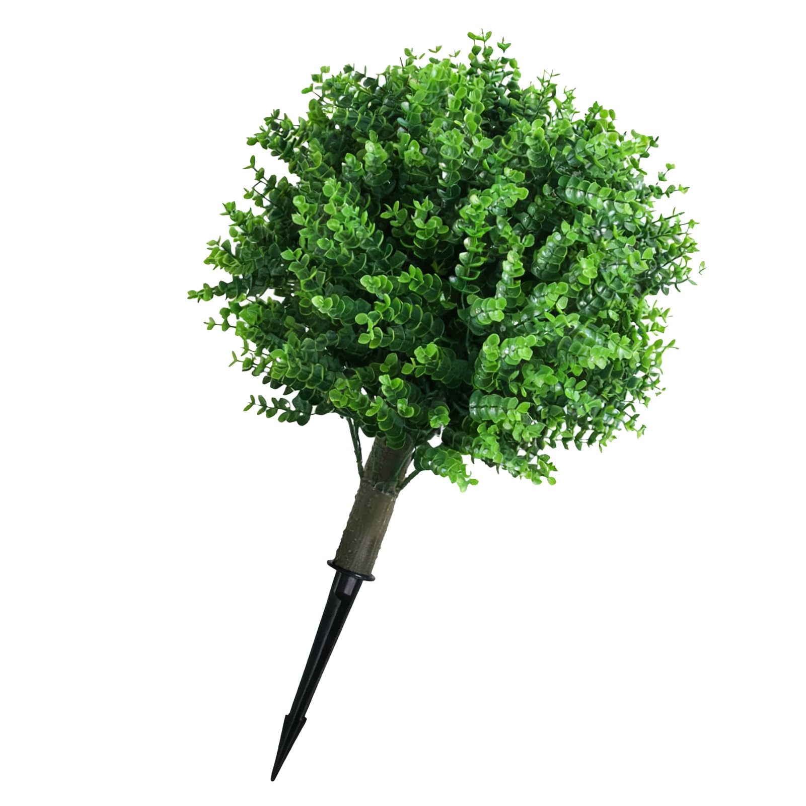 2 Pz Artificiale Eucalipto Topiaria Palla Albero 17,7 Pollici Pianta Finta Finto Verde Arbusto Cespuglio con Picchetto per Giardino Portico Cortile Patio Decor