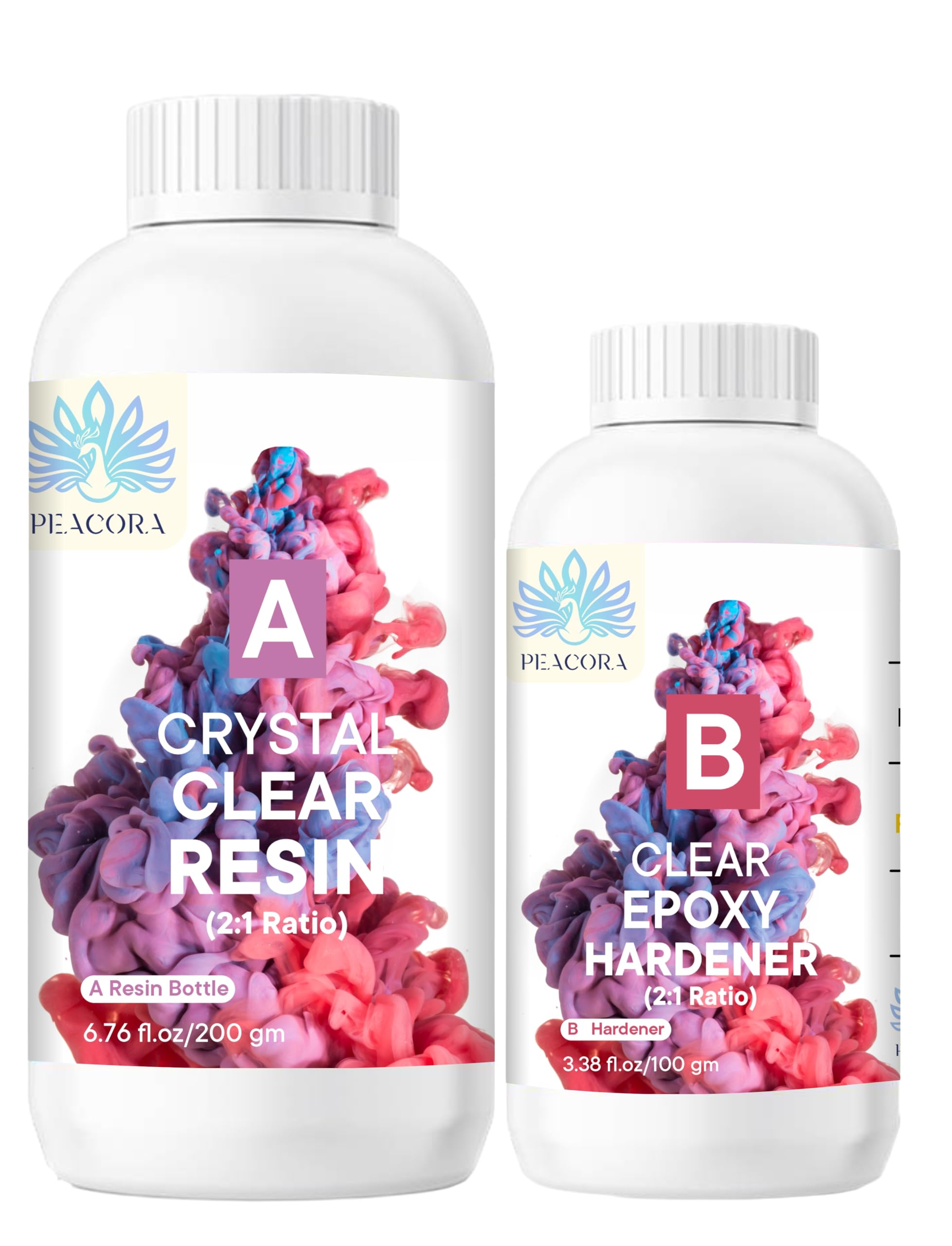 Crystal Clear 2:1 All In One Epoxy Resin and Hardener Art Kit for Beginners & Professional High-Gloss Odor-Free Bubble-Free Non-Yellowing Self-Leveling UV-Resistant (300gm resin hardener)-image-34