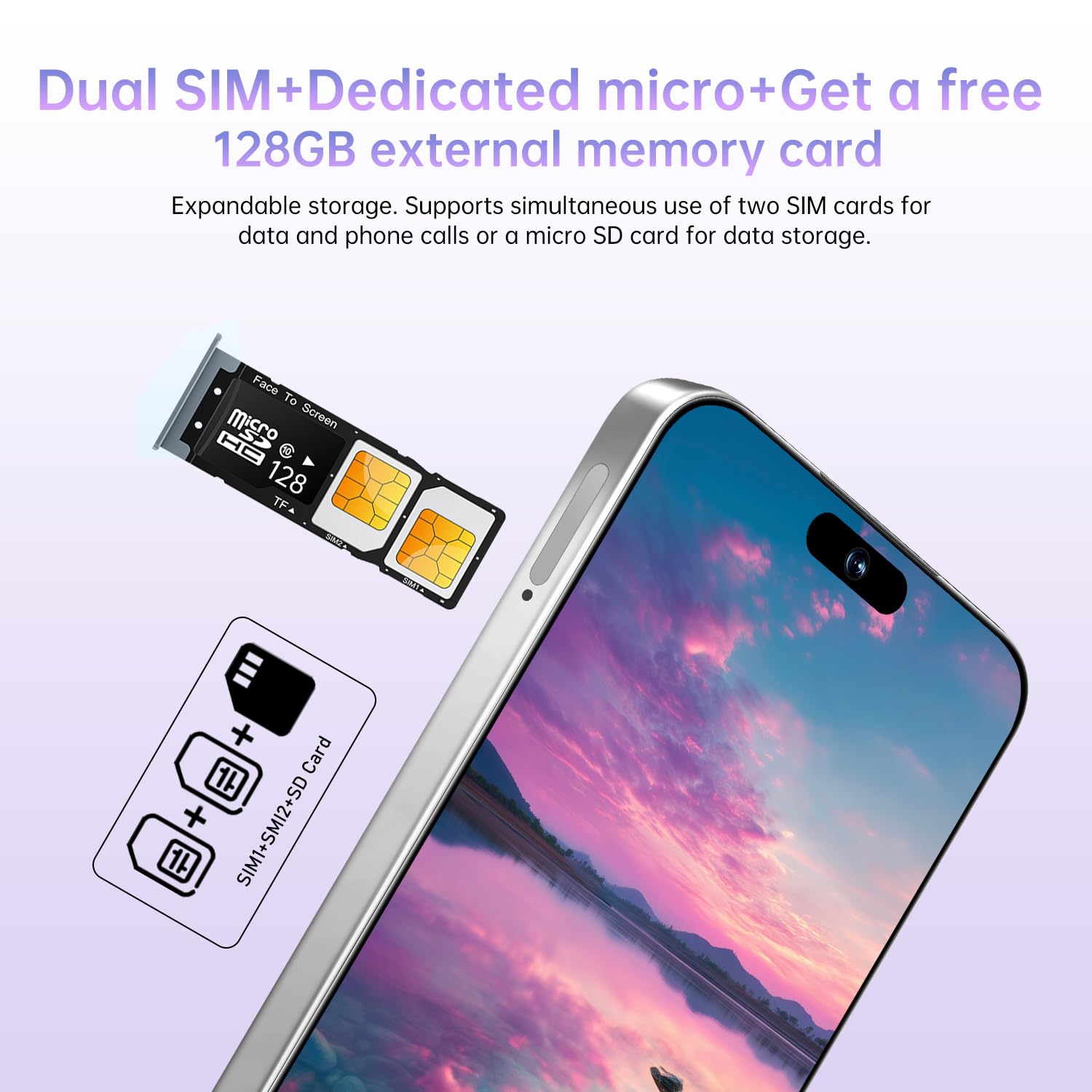 WWT 16PROMA X 12+512GB Smartphone Unlocked Cell Phone,6.99" HD Screen Android 14 Battery 7000mAh Unlocked Phone,Face ID/Fingerprint Button Unlock/Photos/Dual SIM/5G/GPS (Green)