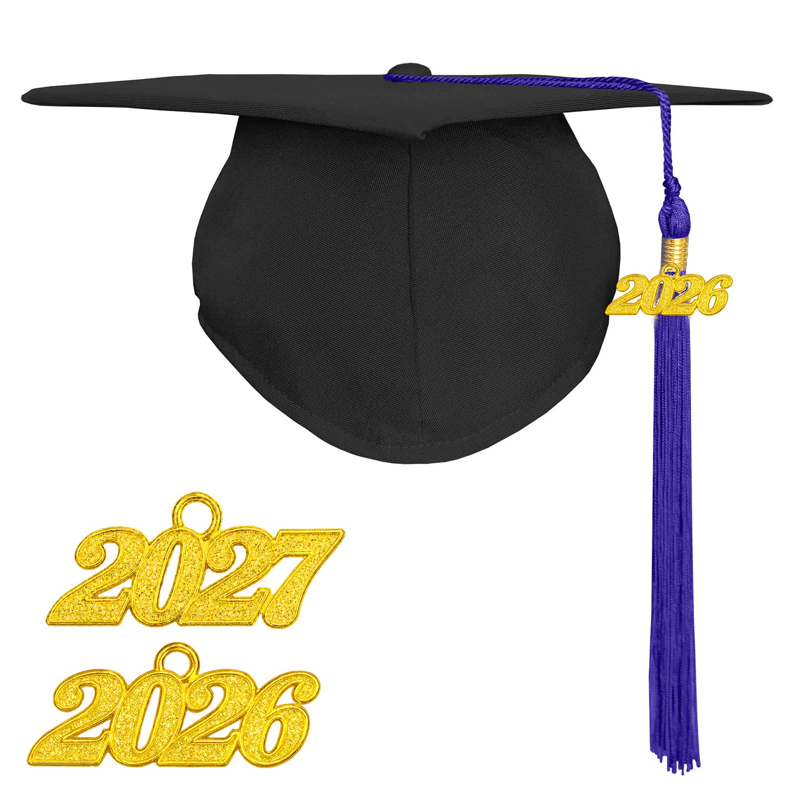 Happy Secret Adult Matte Graduation Cap with 2026 Tassel, Adjustable