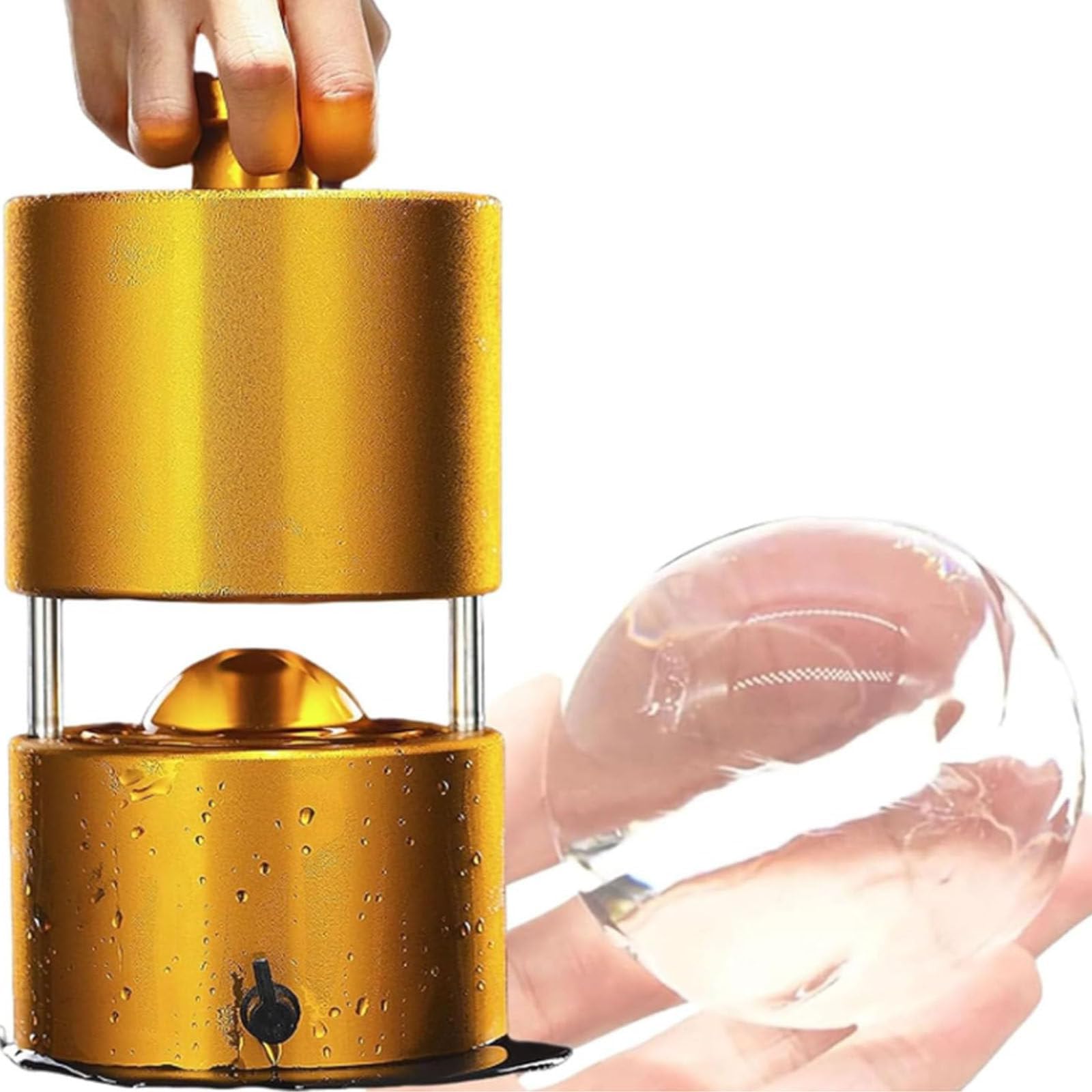 Máquina para hacer bolas de hielo de grado profesional para whisky y cócteles, perfecto para bares y restaurantes, prensa de 60 cm