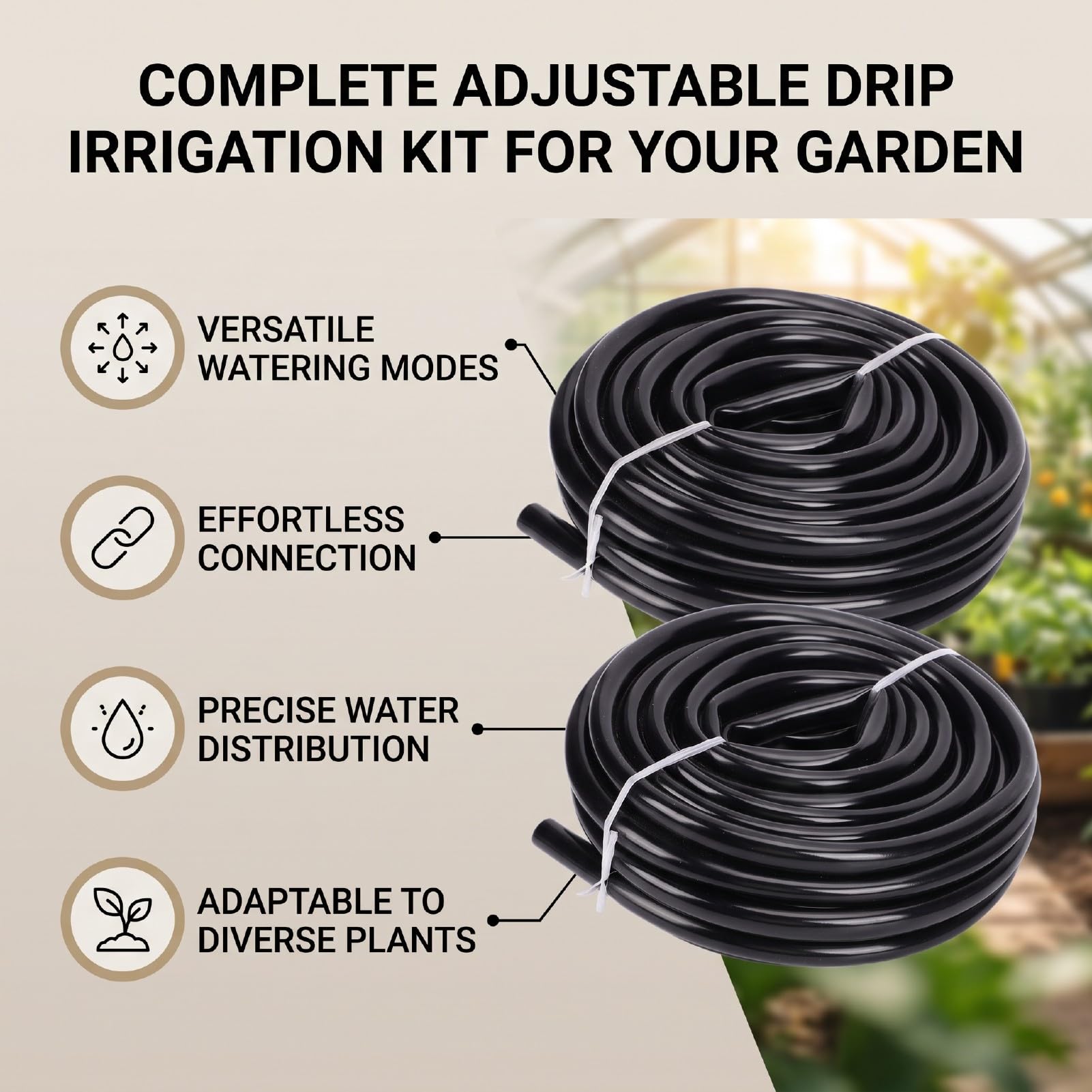 di Irrigazione a Goccia Regolabile, Raccordo Rapido per Irrigazione, for Giardino e Piante