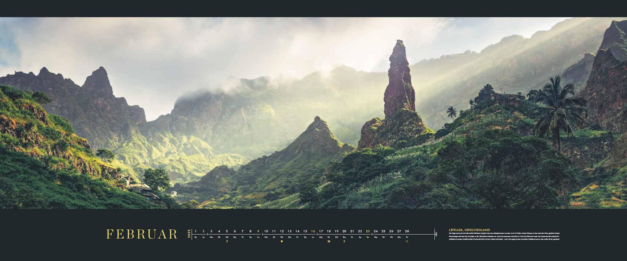 GEO - Panorama: Orte der Stille 2025 - Wandkalender für Ruhe und Besinnung, Großformat 120x50 cm, mit Bildern Ruhiger Refugien