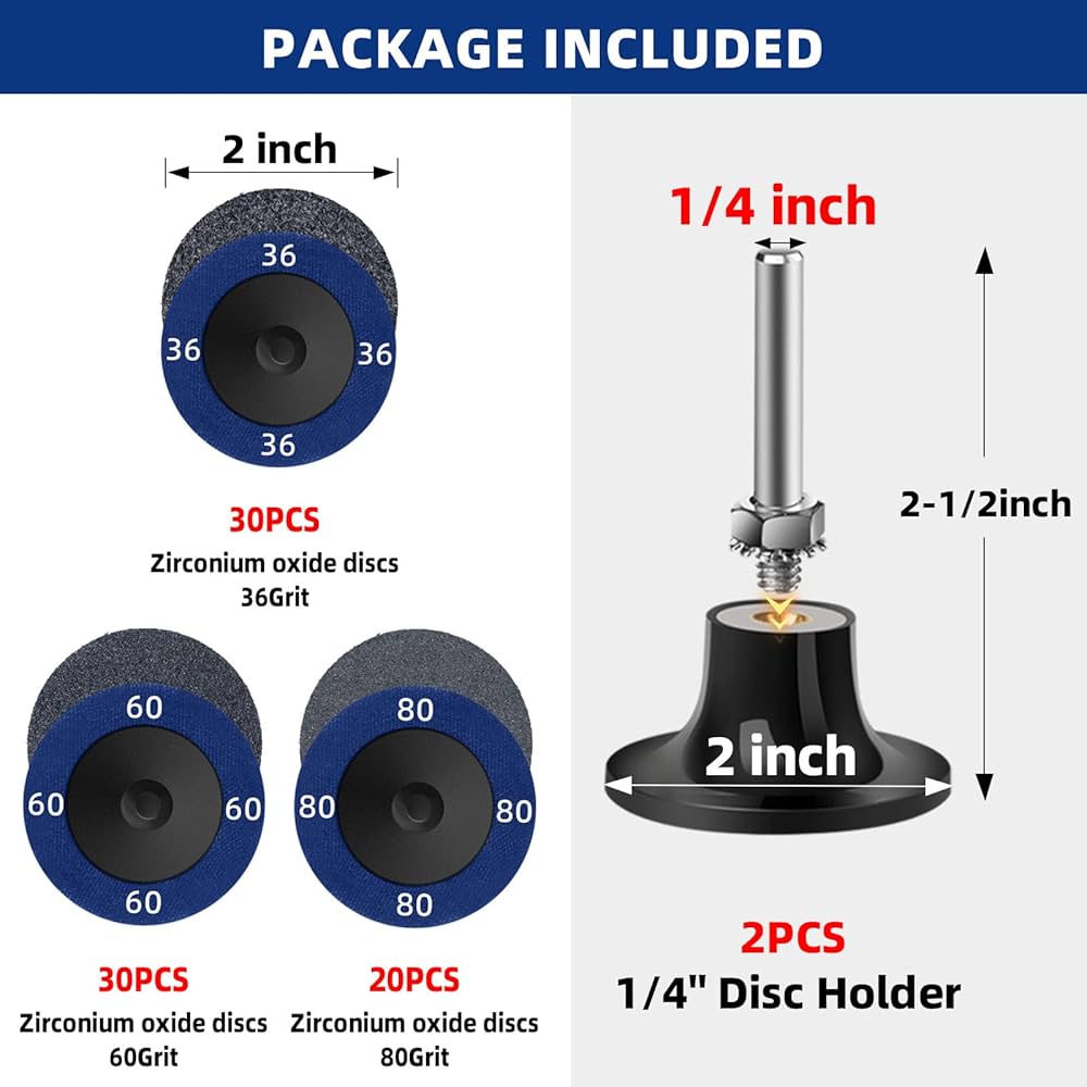 Tanzfrosch 82Pcs Sanding Discs Set 2 inch Quick Change Disc