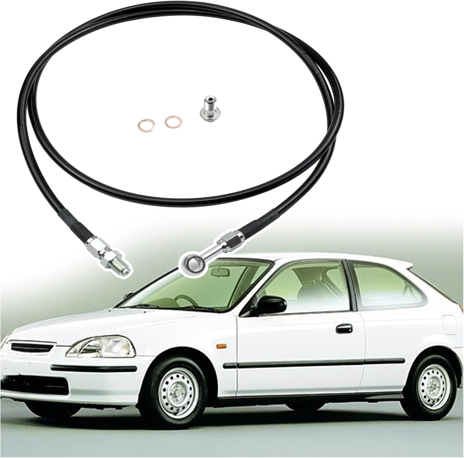 Stainless Steel Clutch Line Fit for Honda Civic 1992-2000 for Honda Del Sol 1993-1997 for Acura Integra 1994-2001 B/D Series Motors