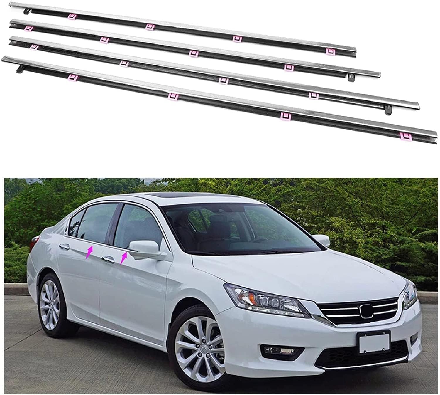 Déflecteurs de vent Honda Accord anti pluie et réduction bruit air auto