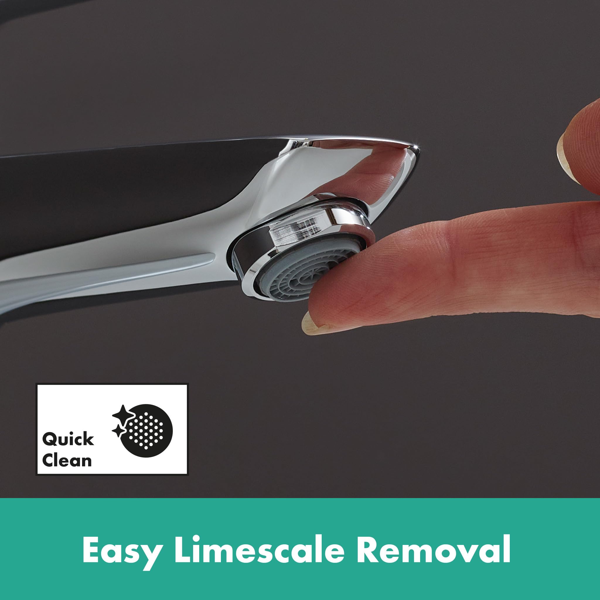 hansgrohe Talis E - jednouchwytowa bateria umywalkowa z zestawem odpływowym, kran łazienkowy z wylewką 104 mm, oszczędność wody (EcoSmart), chrom, 71711000
