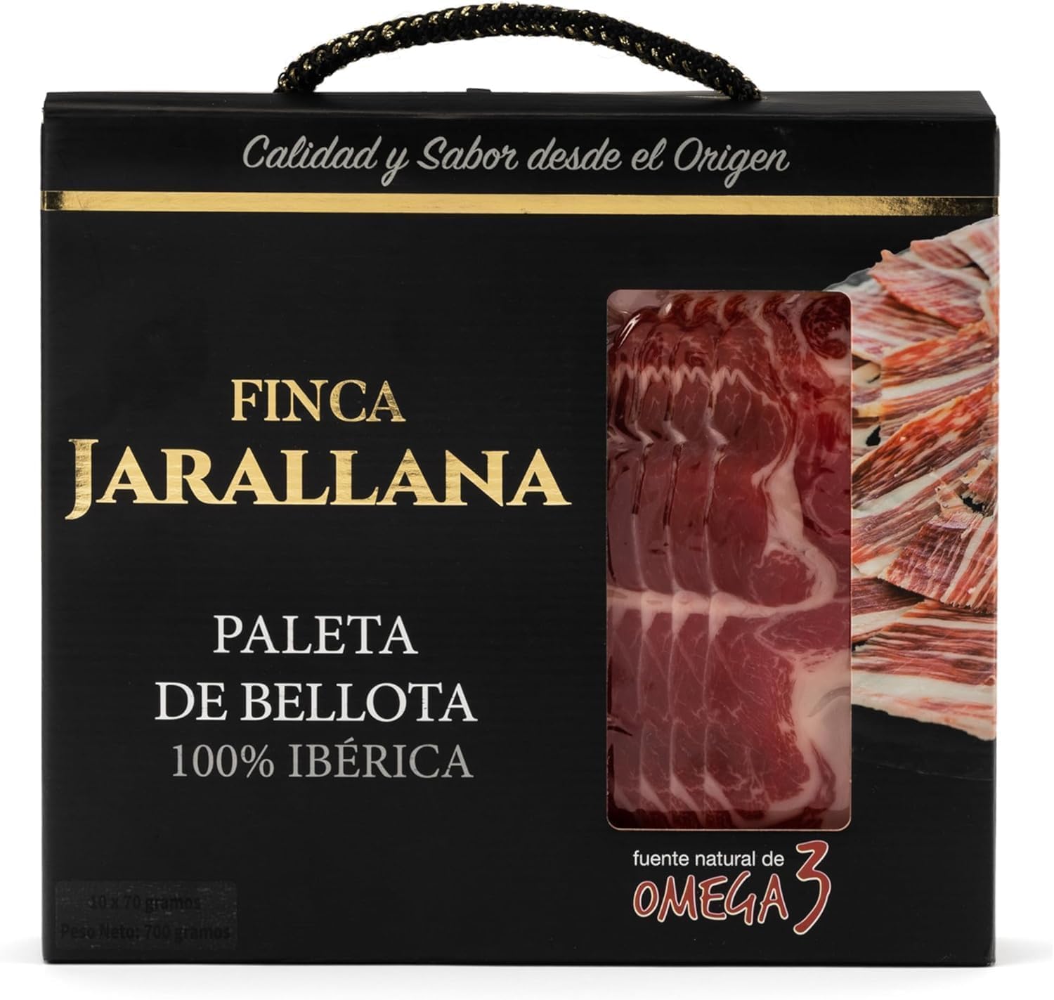 Prosciutto 100% iberico di ghianda, affettato e stagionato (6x70g) - Prosciutto spagnolo di ghianda, delizia per buongustai