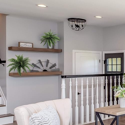 Miniatura 5 de Exuberante vegetación en casa helecho artificial Boston de 29 pulgadas con 28 frondos, planta sintética realista y sin mantenimiento para cualquier