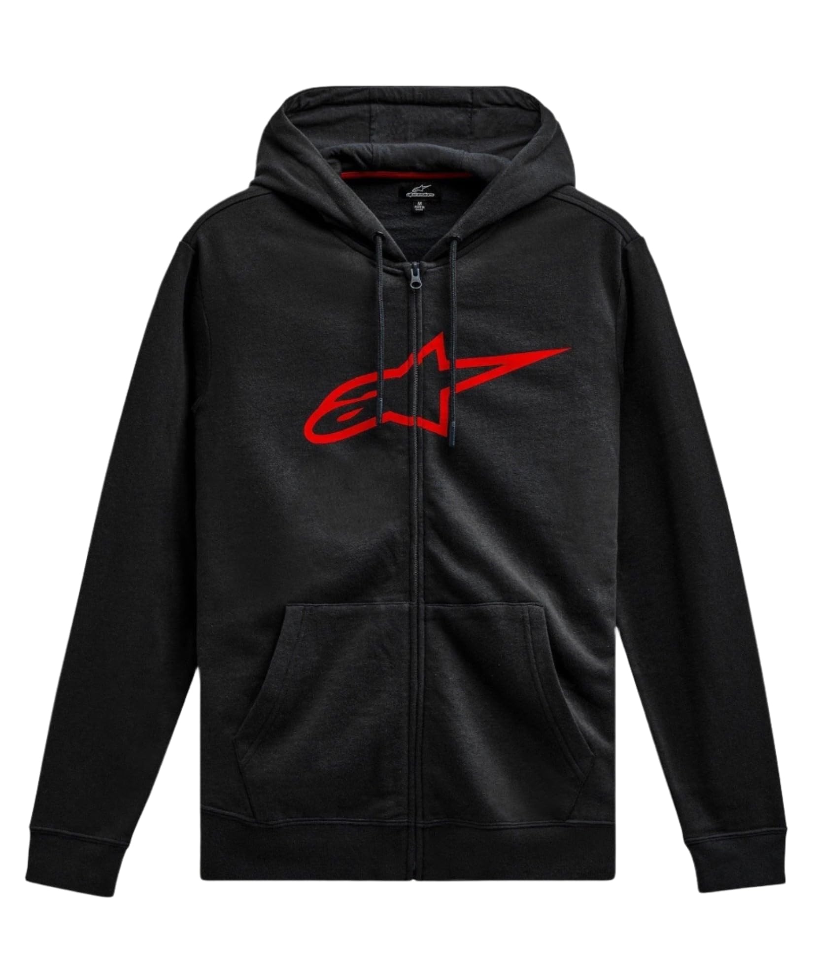 Alpinestars Men's Black Red Ageless V3 Zip Hoodie, Black-Red, Size L For