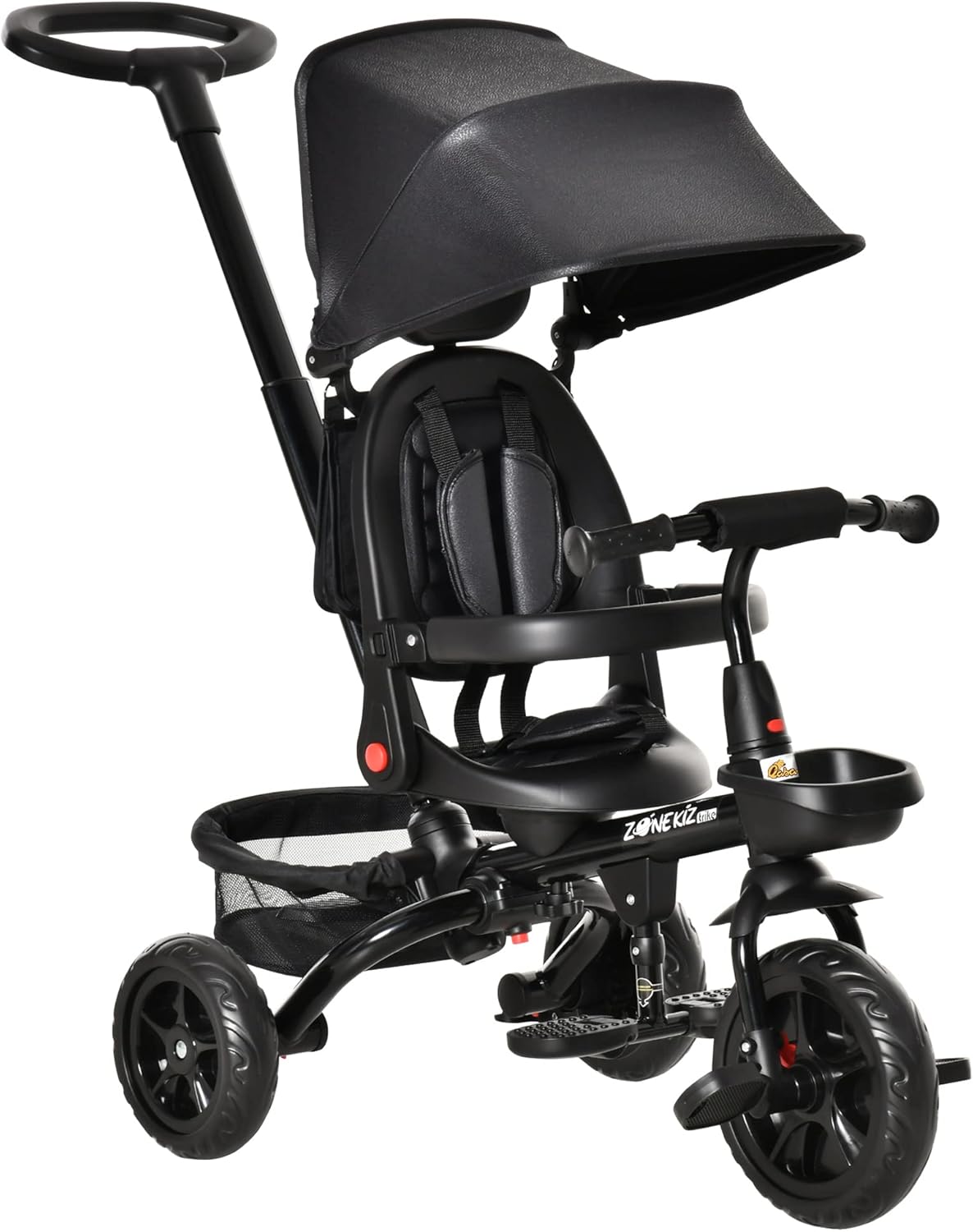 Qaba Kids Tricycle 4 in 1 Trike with Reversible Seat, 2.8