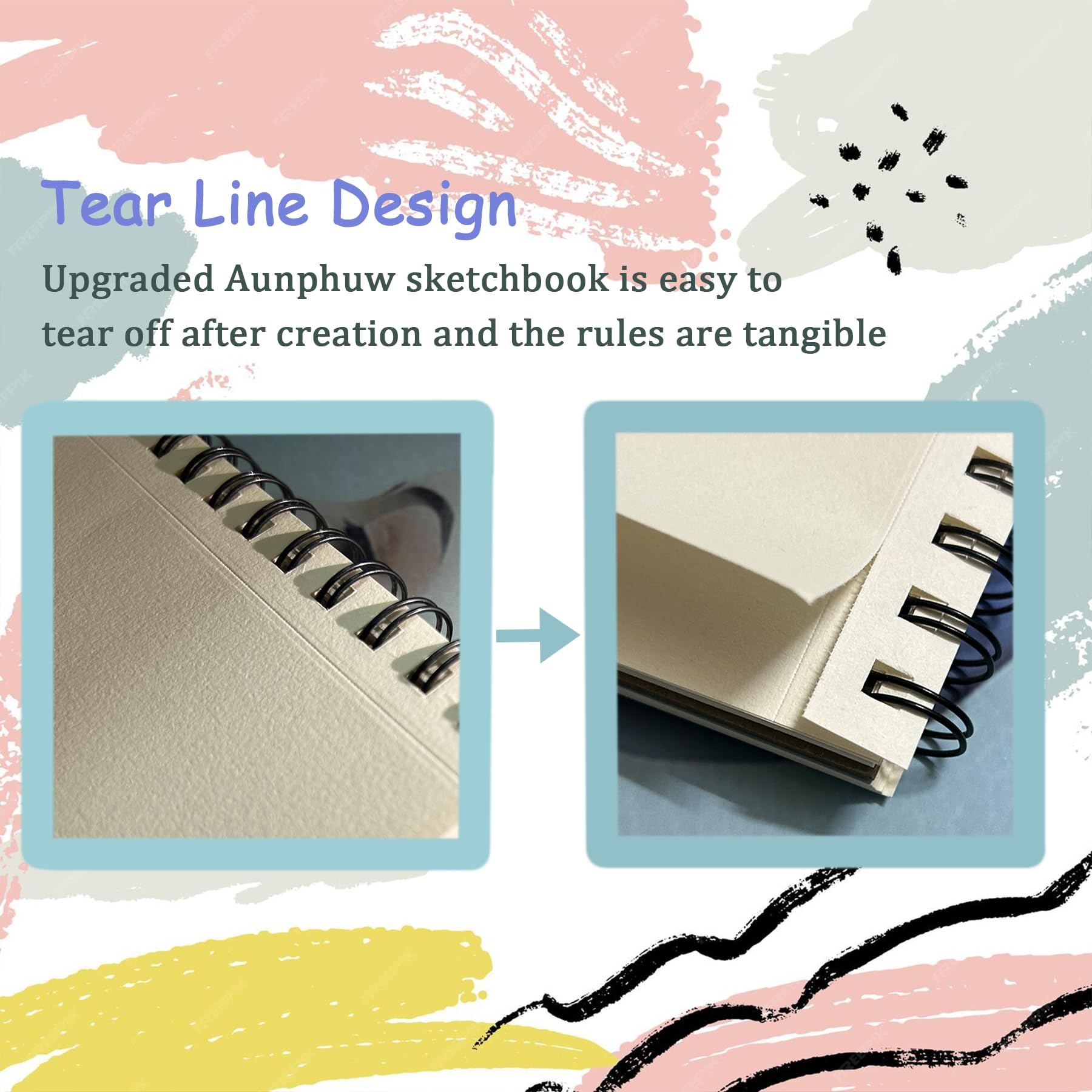 Aunphuw A4 Sketch Books Drawing Pad - Image 3