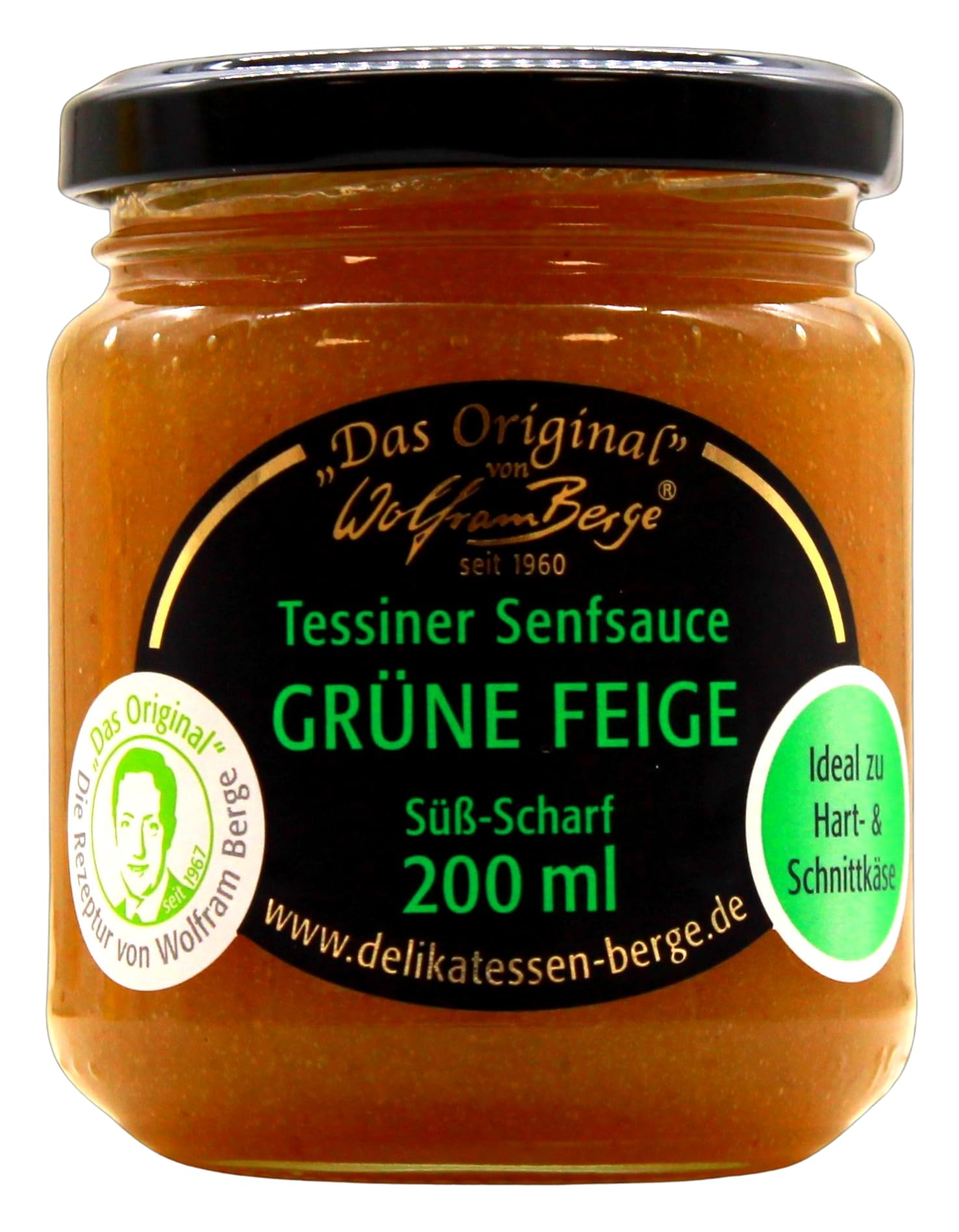 Wolfram Berge Tessinger Senfsauce Grüne Feige, 6er Pack (6 x 200ml)