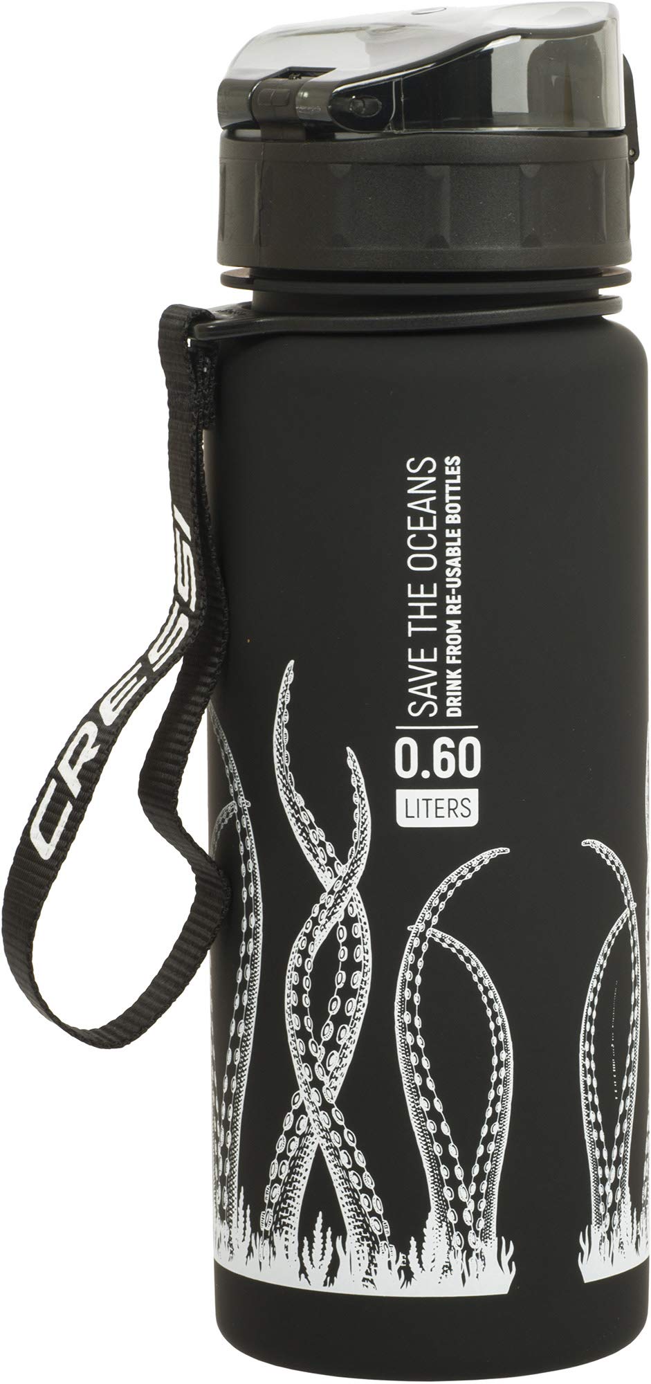 Cressi Water Bottle H20 Frosted, Borraccia Sportiva Unisex, Blu, 1000 ml