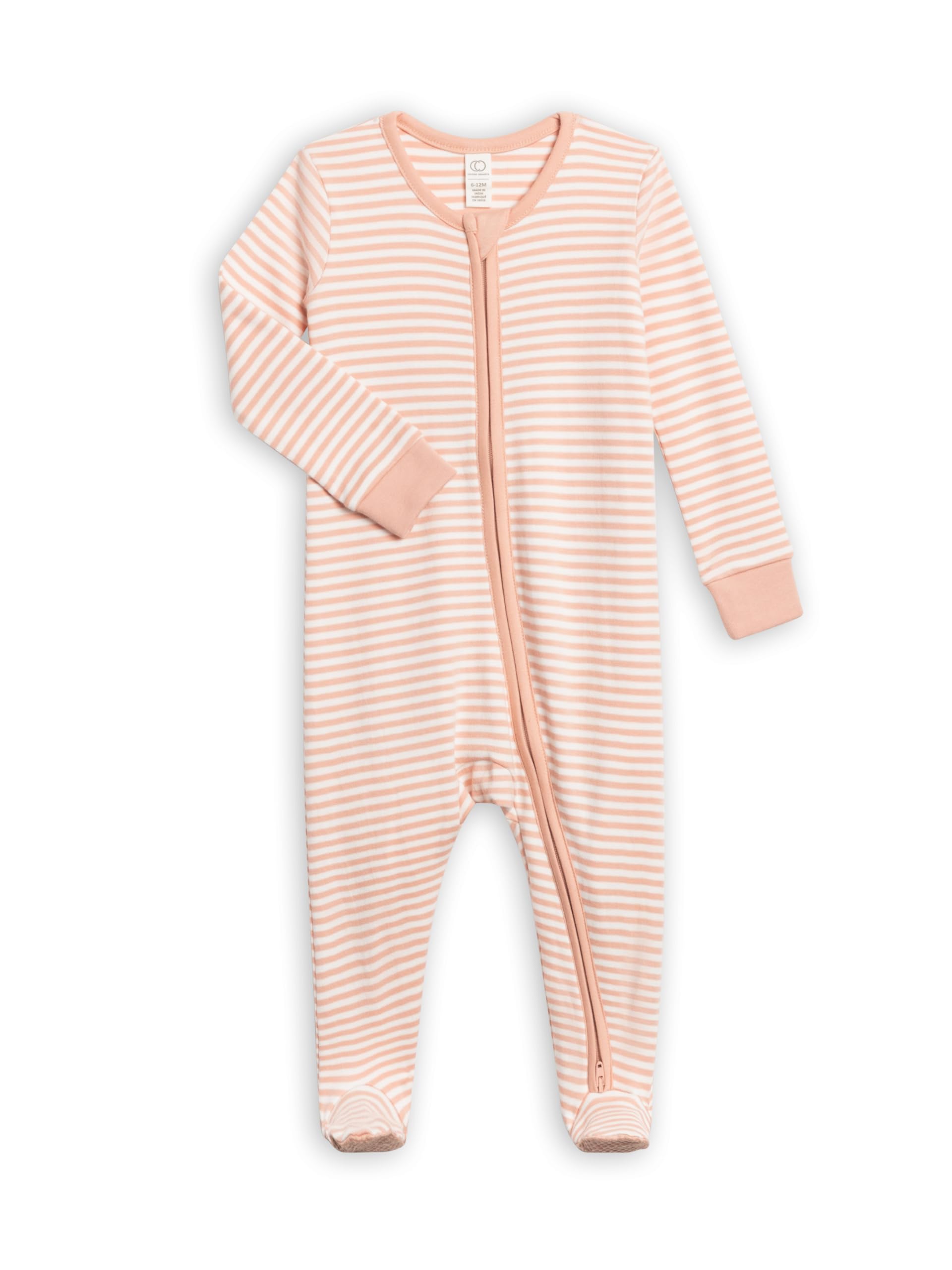 Colored Organics Baby Zip-Up Footed Sleeper with 2-Way Zipper - Organic Cotton Pajamas