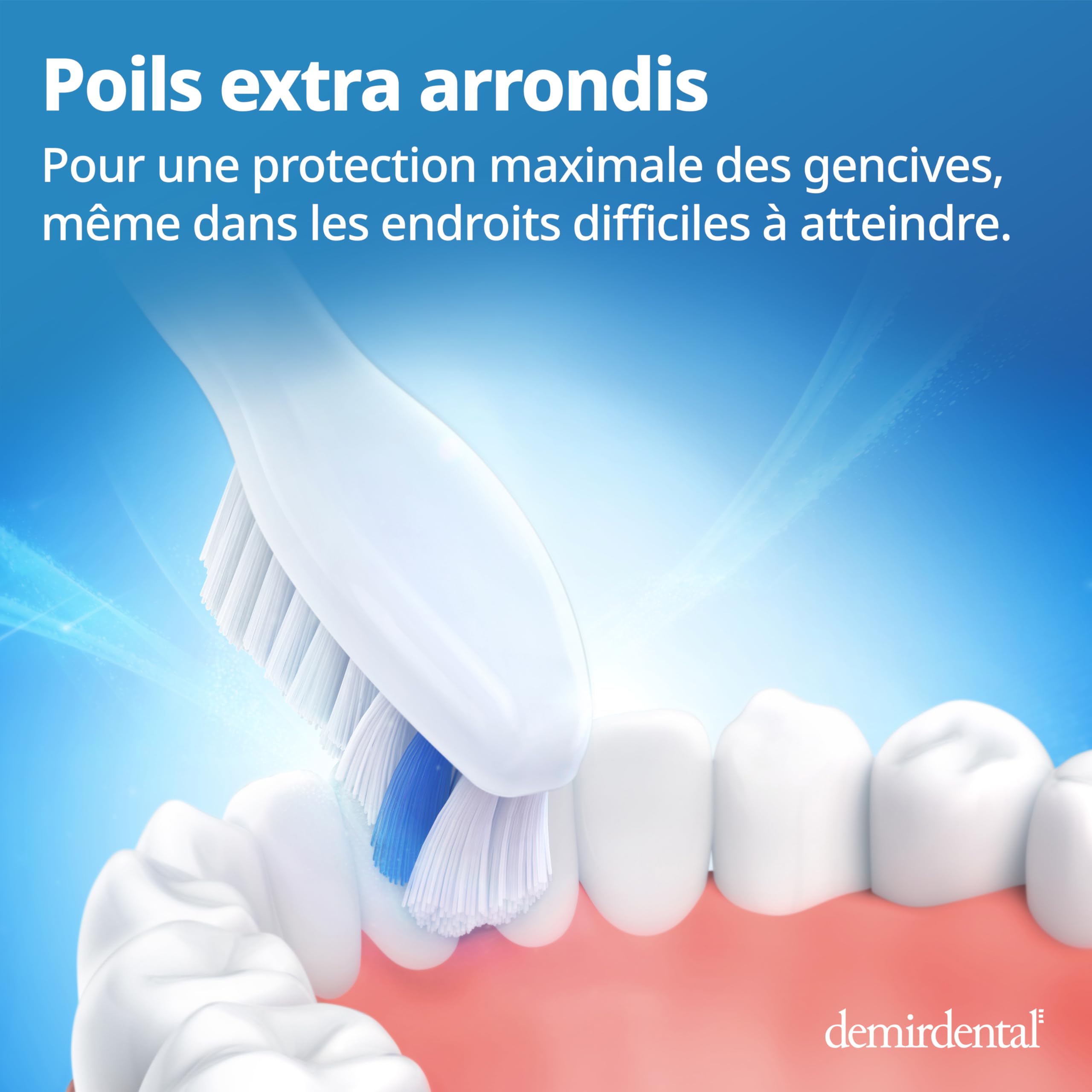 8 Pack demirdental compatible pour Philips Sonicare Têtes de brosse de rechange, Sensible, Blanc, remplace HX6058