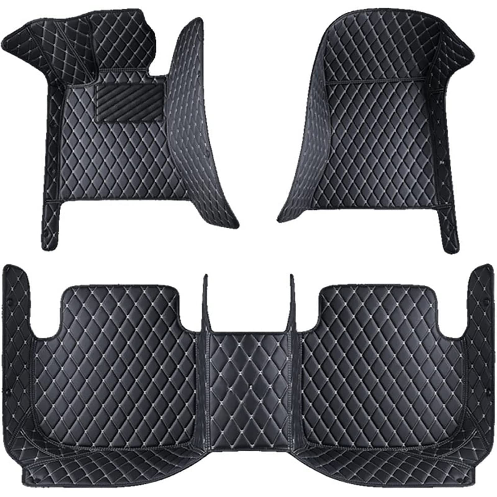 Custom Car Floor Mats for BMW 3 Series E90 E93 2008 2009 2010 2011 2012, Full Coverage Front Rear Leather Floor Liners All Weather Anti-Slip Carpet Pads Protection Interior Accessories