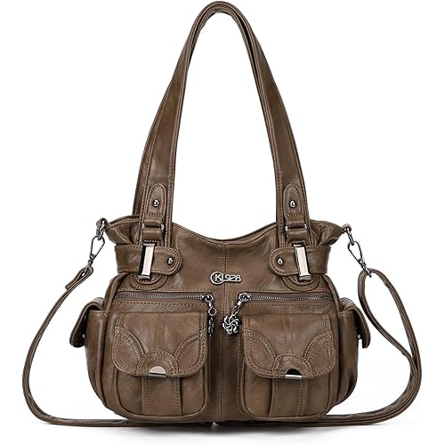 Purses and Handbags for Women Large Hobo Shoulder Bags Soft PU Leather Multi-Pocket Tote Bag