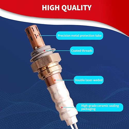 Miniatura 4 de Sensor de oxígeno O2, relación de combustible de aire calentado aguas abajo 234-4380 compatible con Nissan Altima Maxima Murano 350Z 370Z Cube Rogue