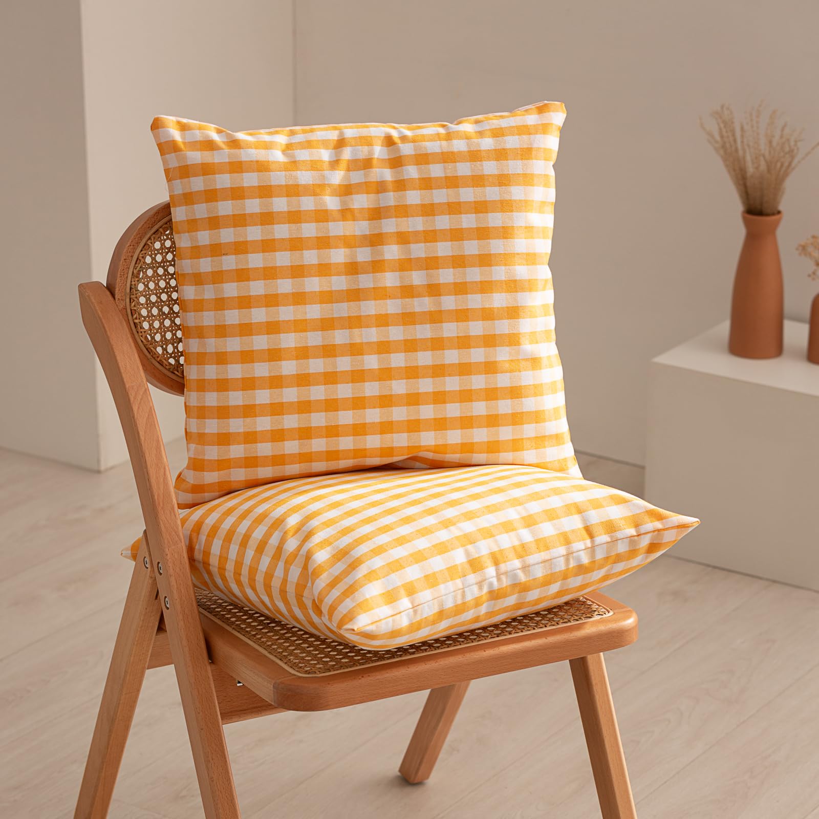GAMUSI Set 2 Federe per Divano, Federa per Cuscino 45x45 cm - Federe Decorative con Chiusura a Cerniera a Righe per Interno ed Esterno, Colore Acqua