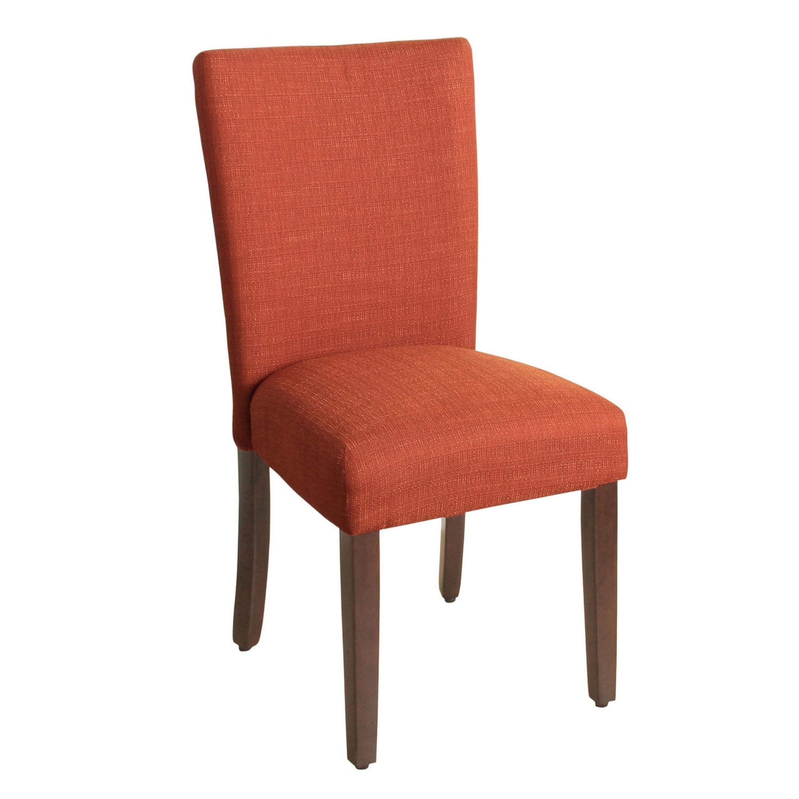 HomePop Parsons Classic Upholstered Accent Dining Chair, Single Pack, Orange