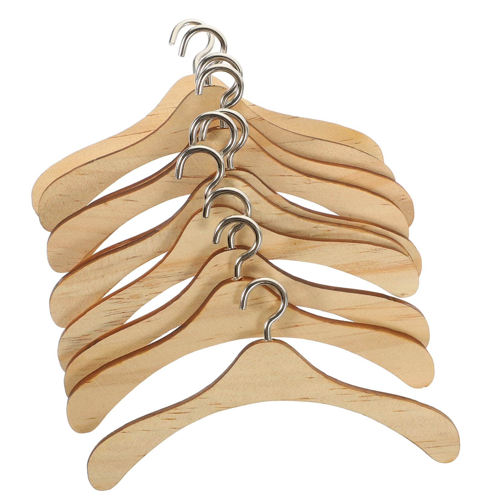 BESPORTBLE 10Pcs Doll Hangers Delicate Wooden Clothes Rack for Doll Clothes Storage for Doll Enthusiasts and Stylish Design