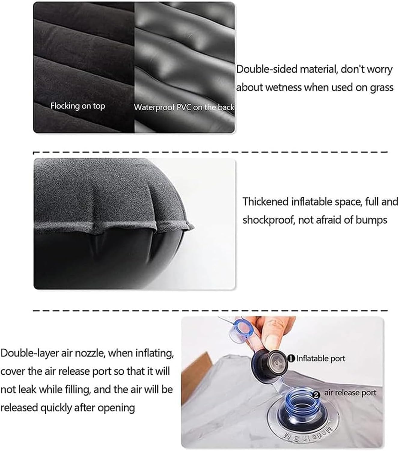 HPJHBMDM Car Bed for Lincoln Navigator 2014-2019 2020 2021 2022 2023 2024 2025, Portable Folding Double Car Air Mattress Trunk Airbed Sleeping Bed Traveling Car Accessories,Grey