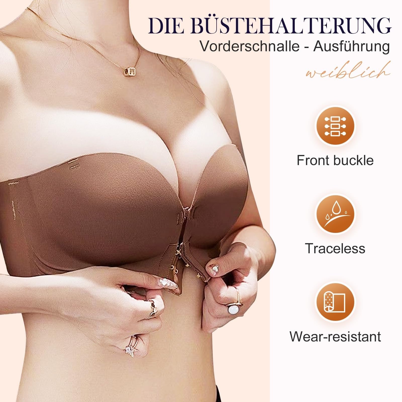 YSJNHX Biustonosz Bandeau Damski wyściełany Push Up Bezszwowe topy Niski tył Duże sportowe UK Plus rozmiar biust Bestie Moda Miękki komfort Wbudowane biustonosze