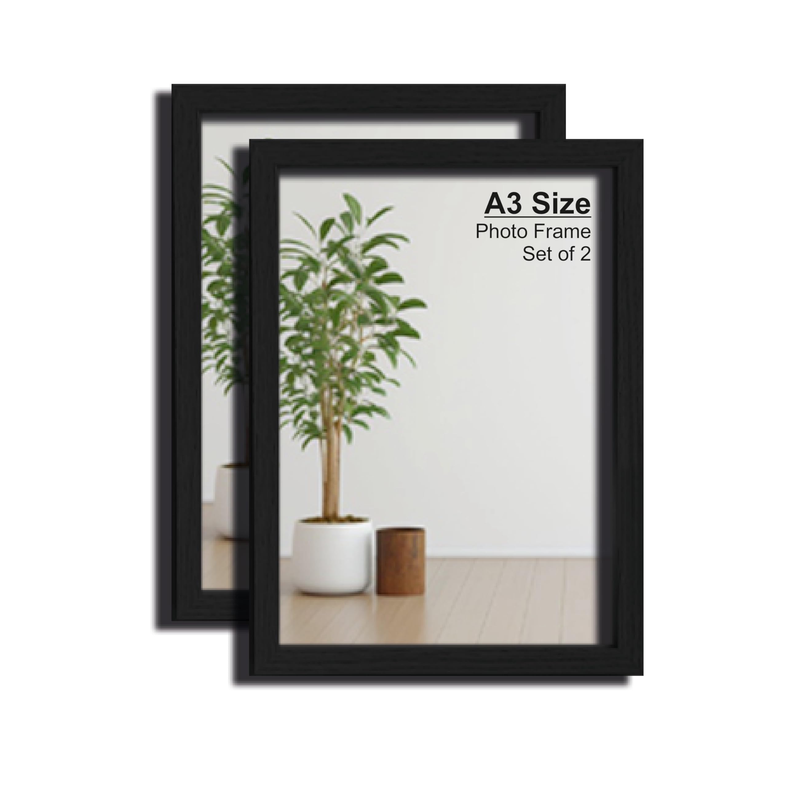 Artezo A3 Size Photo Frame Set of 2 | 12 x 18 Inch Photo Frames for Wall Display | Premium Photo Frames for Artwork, Paintings, Posters, Certificates & Photos | Home & Office Wall Decor-image-39