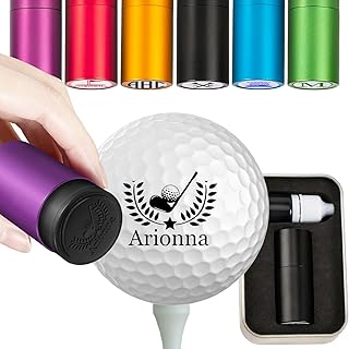Personalized Golf Ball Stamp 12mm/0.47" Custom Golf Balls Stamper with Name Logo Monogram Initials Text Customized Self-Inking Stamp Marker Gifts for Men Golfer Dad Husband Boyfriend