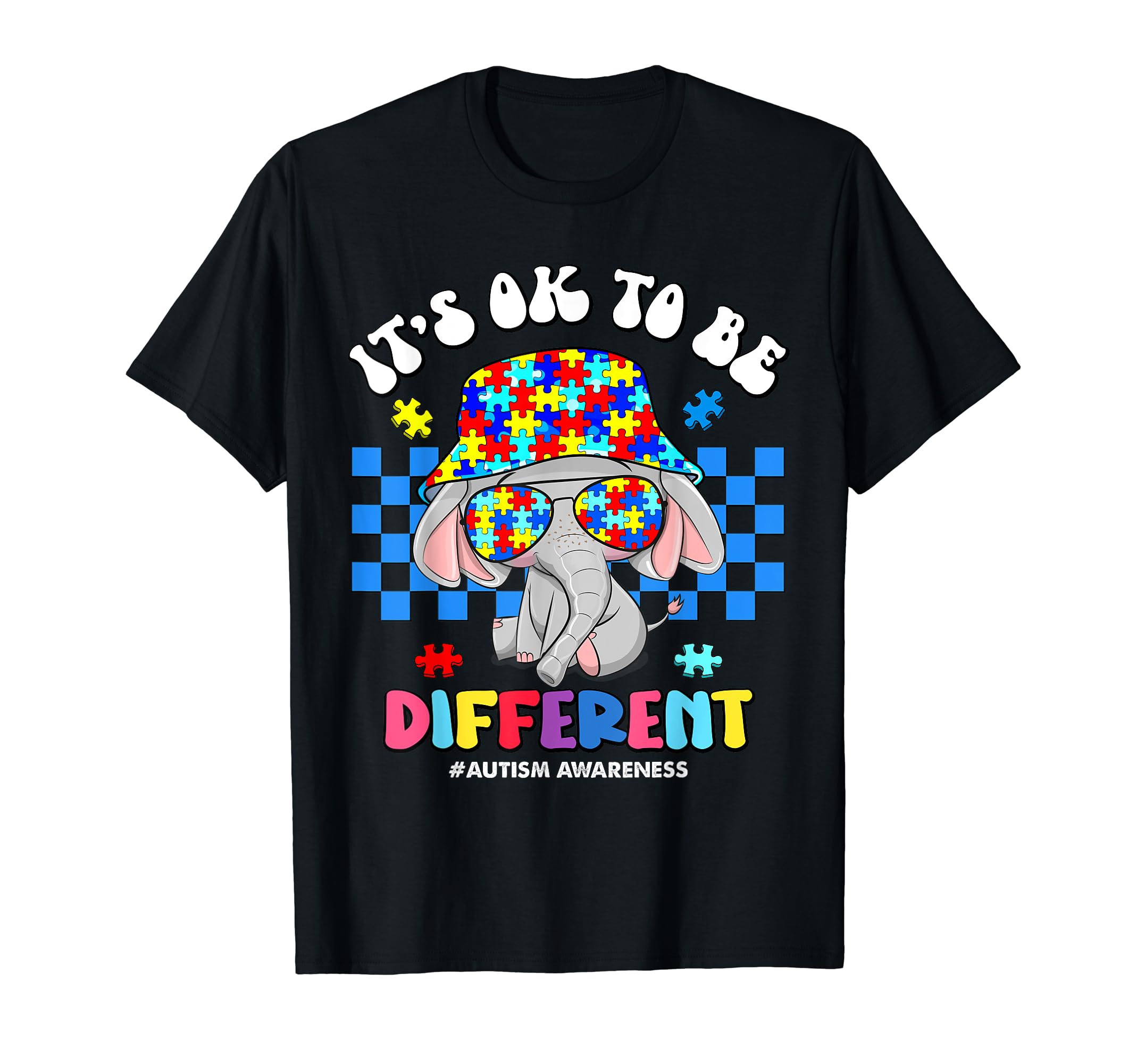 Retro Autism Awareness Design ClothingAutism Awareness Shirt Cute Elephant Boy Elephant Girl Kid T-Shirt