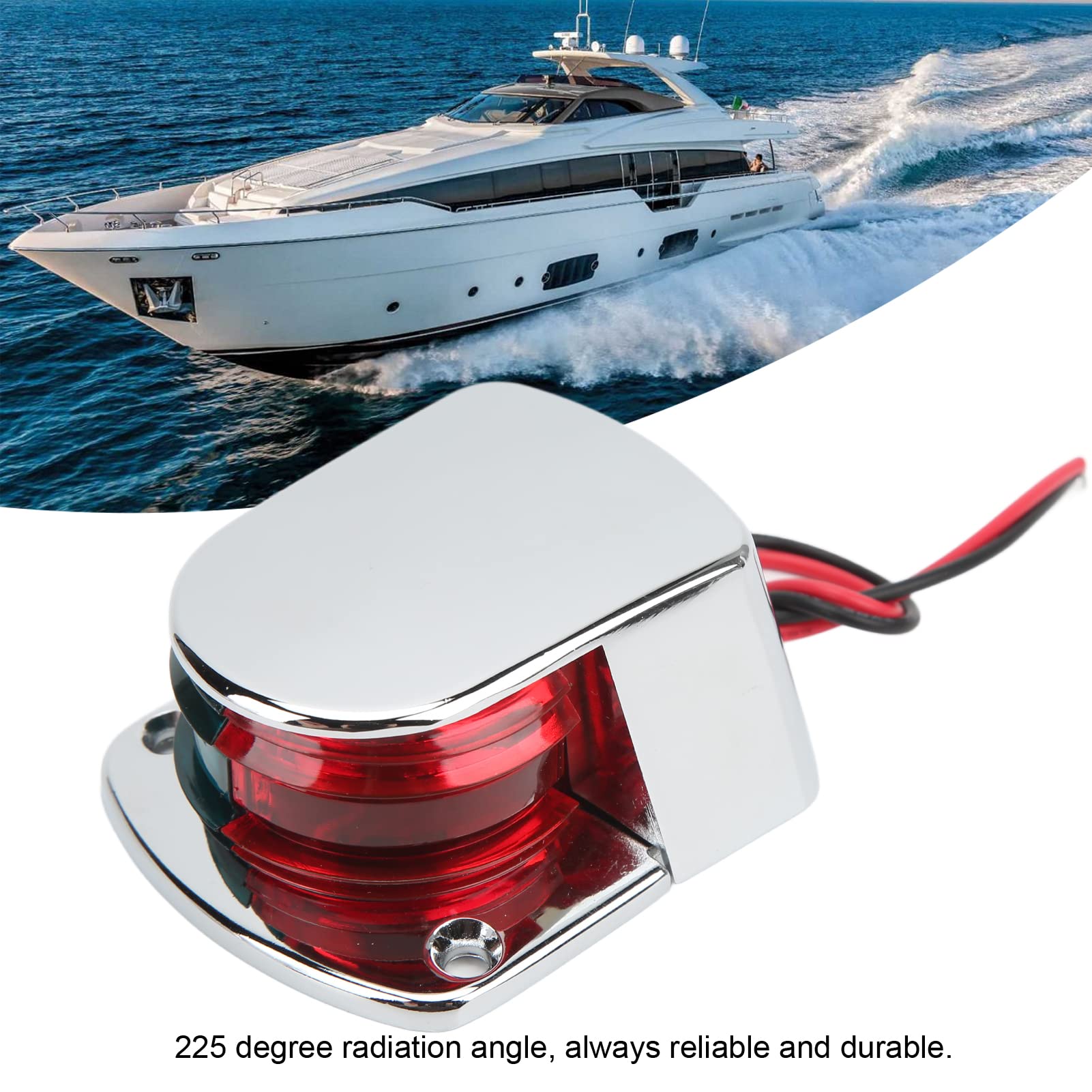 Bnineteenteam LED-Navigationslicht, Navigationslicht für Boote, LED-Buglicht, Rote Grüne Linse, IP67, Wasserdicht, 1 Meile Sichtbarkeit für Yacht, Segelboot, Motorboot