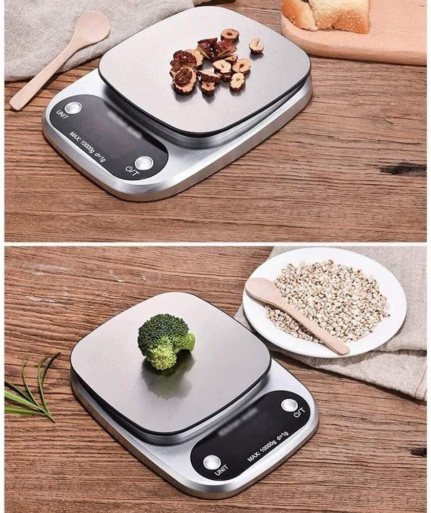 Wlectronic Küchenwaage, digitale elektronische Waage, Edelstahl, Wiegen, Küche, praktisch, hochpräzise, 0,1 g, multifunktional, zum Backen, Mini-Lebensmittelwaage