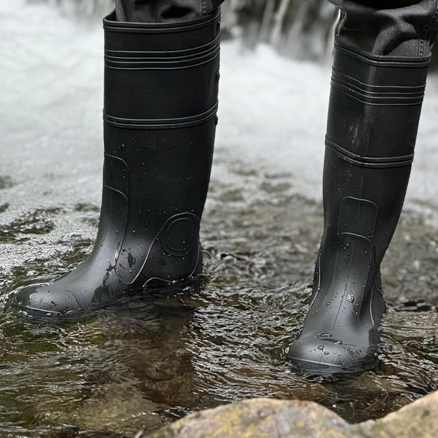 【NONCODE】Berren Middle Rain Boots Amazon.com: B16ST Industrial Black Waterproof PVC Rubber