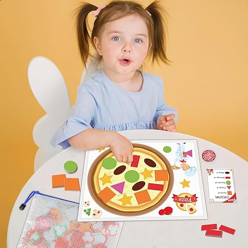 Miniatura 6 de Juguetes para contar pizza, paquete de actividades matemáticas para fiestas de pizza, juego de simulación, juguetes educativos para niños pequeños,