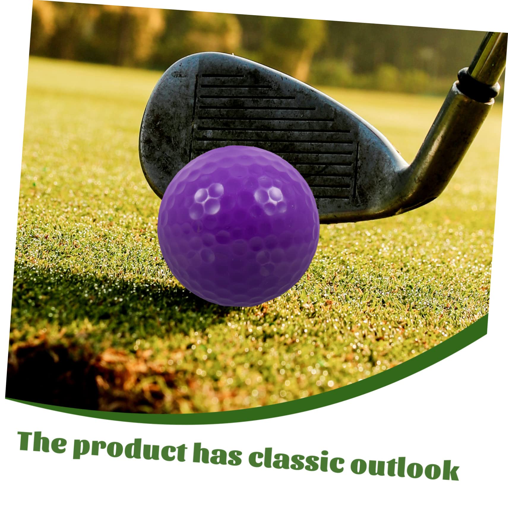 POPETPOP 5pcs Reusable Golf Training Balls for Adults Wear Resistant Practice Balls for Outdoor Skill Development and Backyard Putting