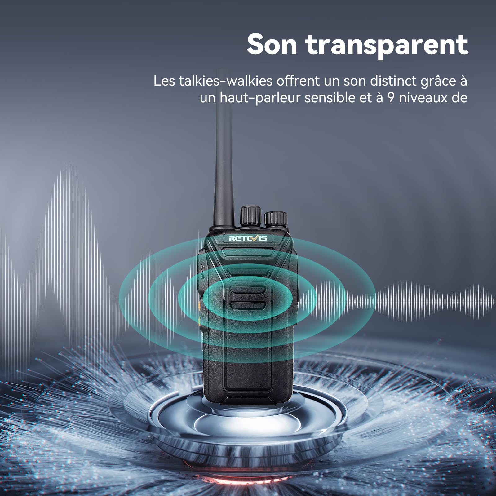 Retevis RT27 Talkie Walkies Professionnel, Longue Portée Talkie -Walkie Rechargeable avec Chargeur à 6 RMR 446 sans Licence, Radio Bidirectionnelle pour Camp Sécurité, Fabricant (6 Pièces)