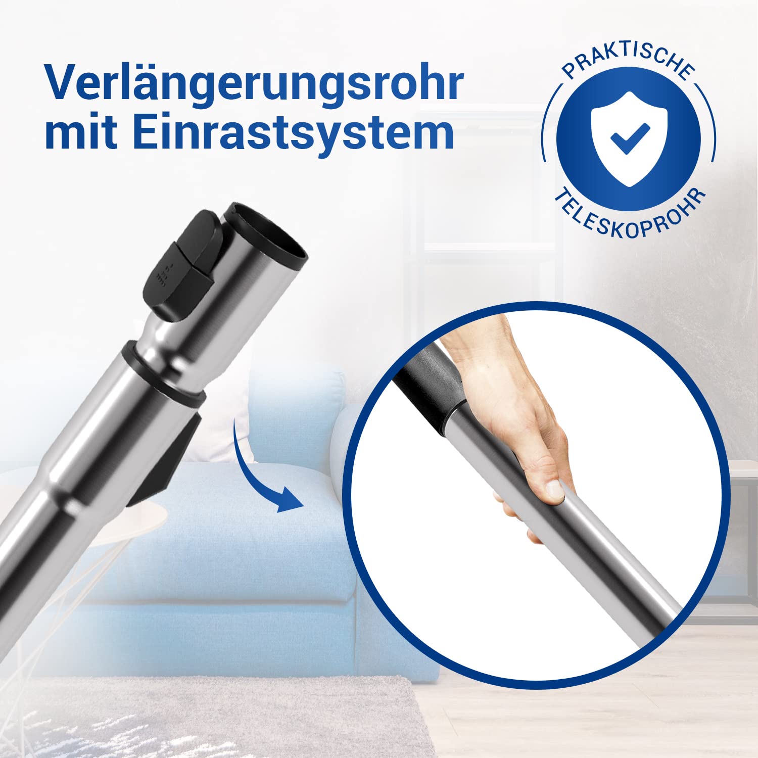Maxorado - Tubo per aspirapolvere 35 mm bocchetta per pavimenti pennello per aspirapolvere Miele Tango Plus Simpex Siemens Samsung
