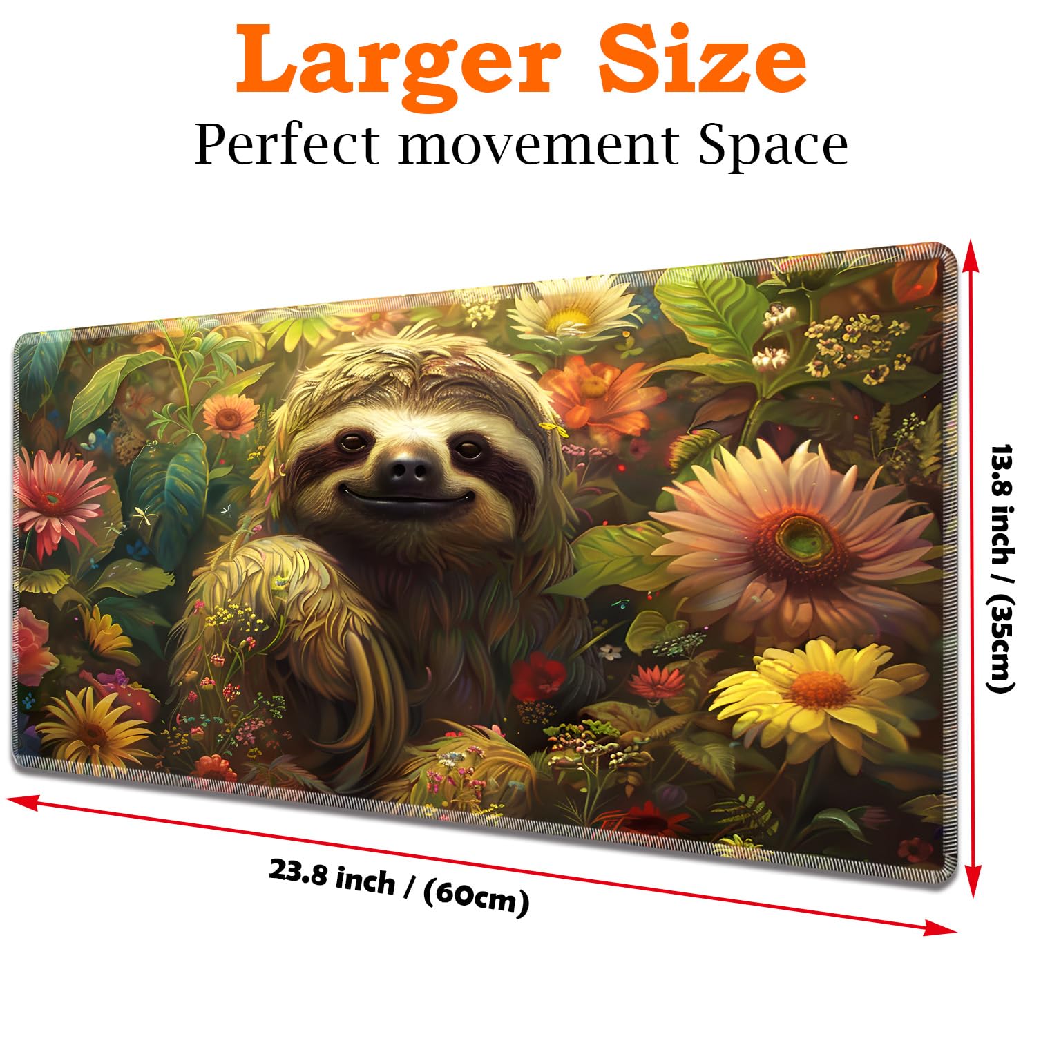 HTTYYTRYT for MTG Playmat Non-Slip Rubber Play Mat with Storage Bag Combination, Ideal for Card Game Lovers TCG Play Mat, Flower Sloth : Toys & Games