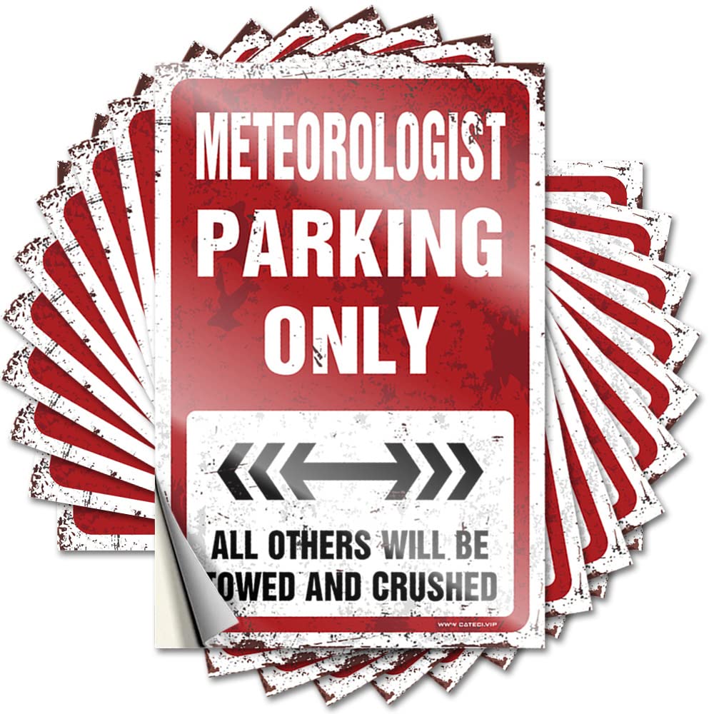 Porch Decorations Outdoor Helmet Quote | Meteorologist Parking Only Unique for Motorcross Decor(12X18CM)