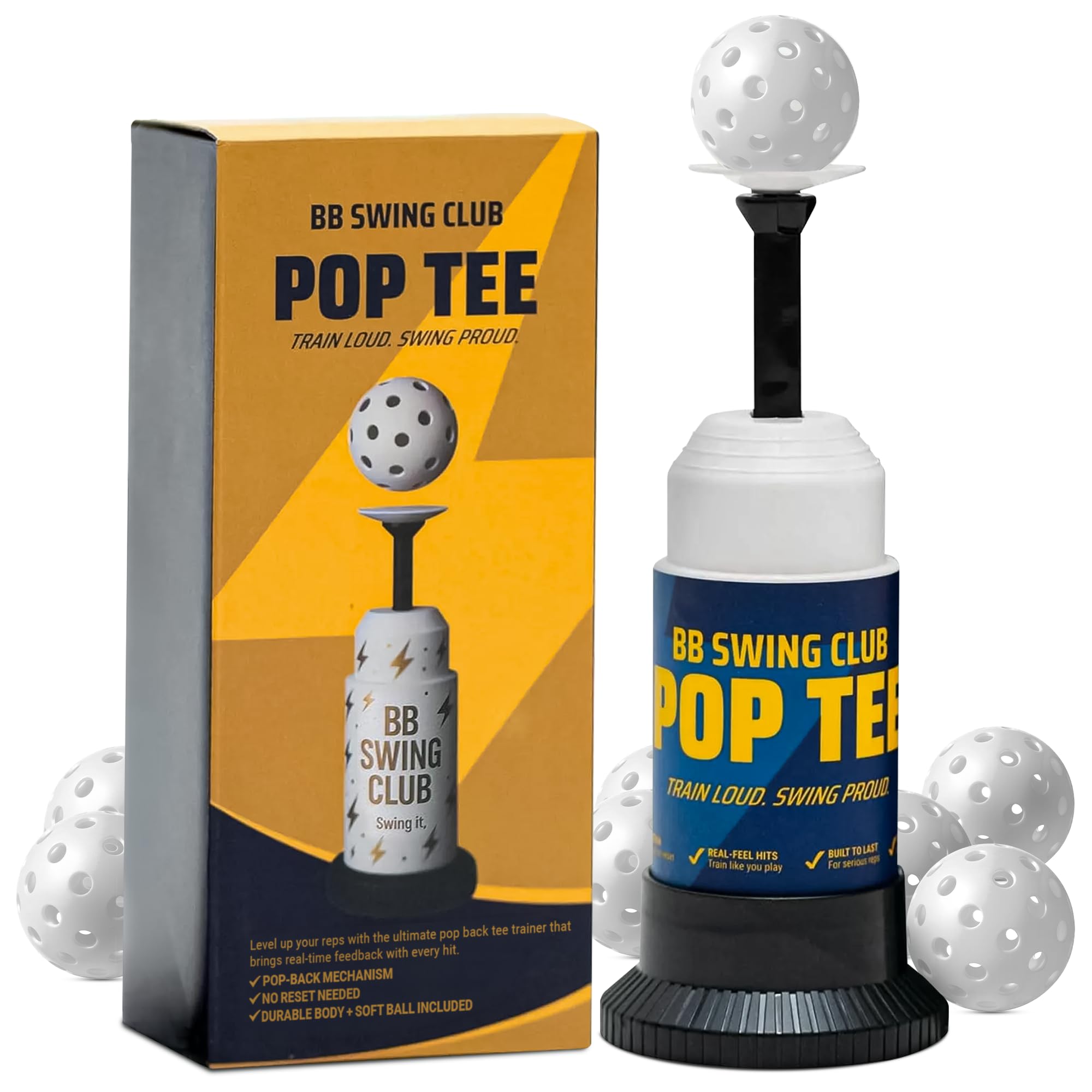 Photo 1 of BB Swing Club Pop Tee, Pop-Up Baseball Trainer for Hitting Practice, Pop Tee Training Equipment with Ball Launcher Action, Skill Development Tool for Timing, Contact, and Swing Mechanics