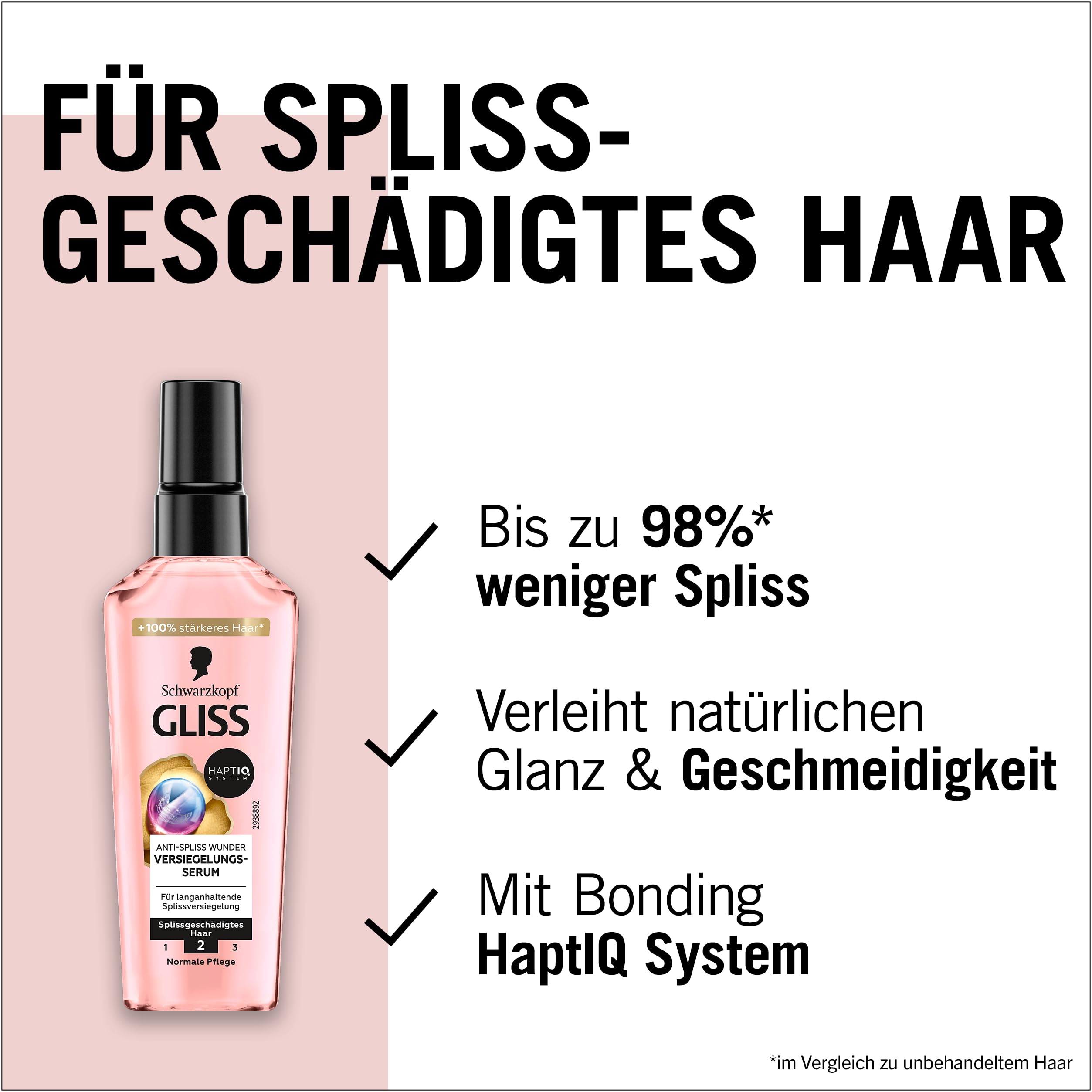Gliss Serum przeciw rozdwajaniu się końcówek (75 ml), serum do włosów zapewnia długotrwałe uszczelnienie rozdwojonych końcówek i chroni włosy podczas suszenia