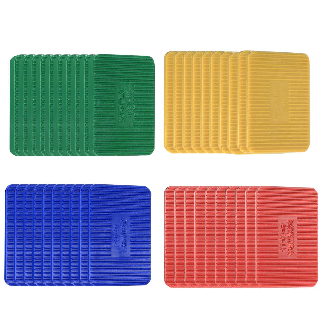 40 Pezzi Spessori In Plastica, Distanziatori In Plastica Da 40x60 mm, Set Di Distanziatori Per Imballaggio Per La Posa Di Piastrelle, Livellamento Di Pavimenti Installazione Di Finestre
