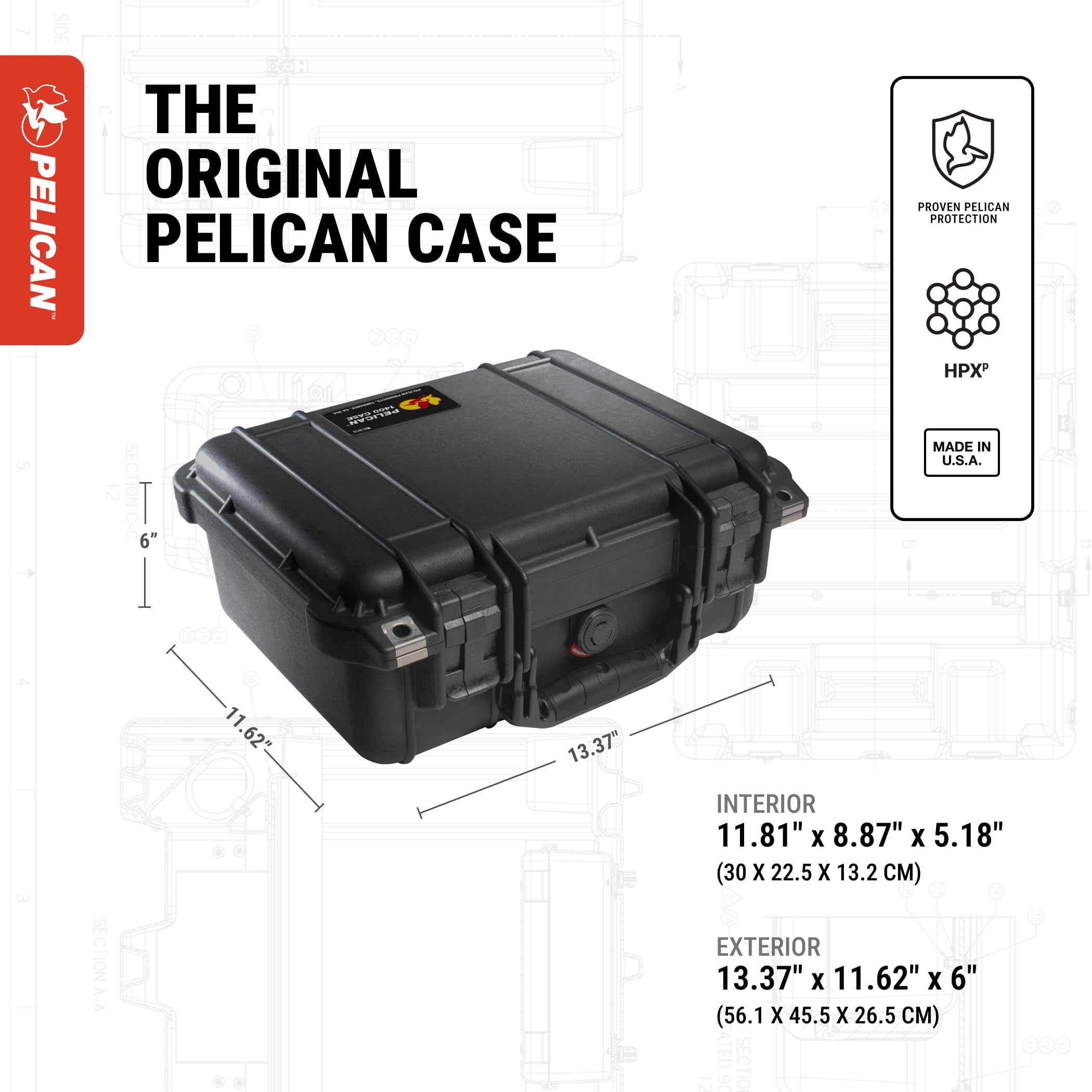 Amazon.com : Pelican 1400 Case With Foam (Black) : Electronics